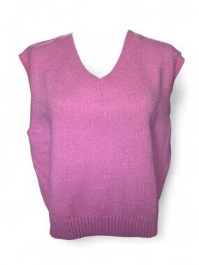 miss sumey pink knit sweater vest
